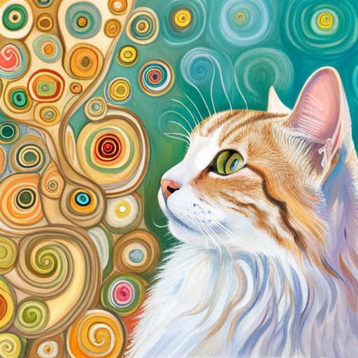 Quadretto Klimt Style Cat - design 1