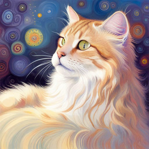 Quadretto Klimt Style Cat - design 246