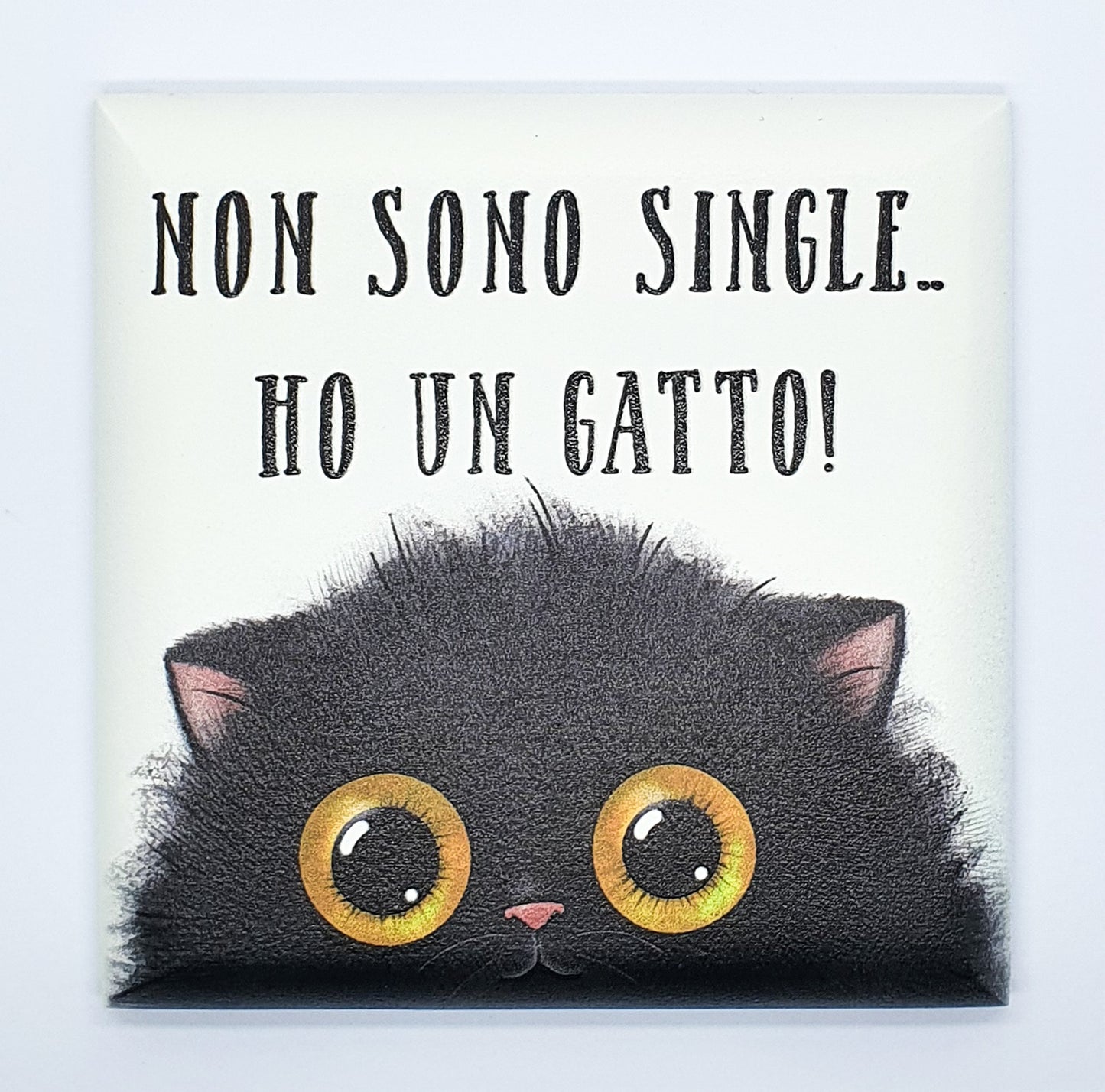 Quadretto Black Cat Sweety "non sono single ho un gatto"