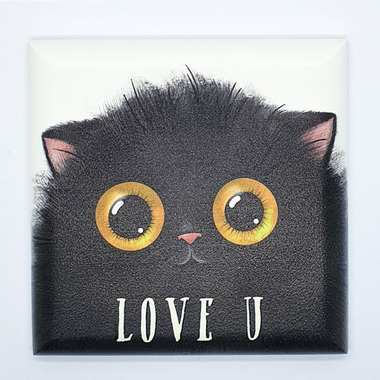 Quadretto Black Cat Sweety "love u"
