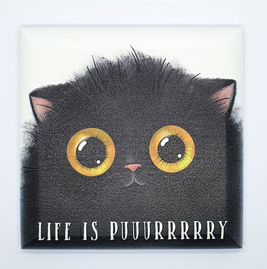 Quadretto Black Cat Sweety "life is puuurrrrry"