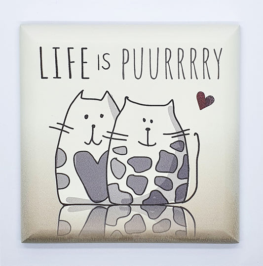 Quadretto "life is puuurrry"