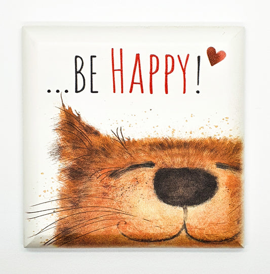 Quadretto Purry Cat "be happy!"